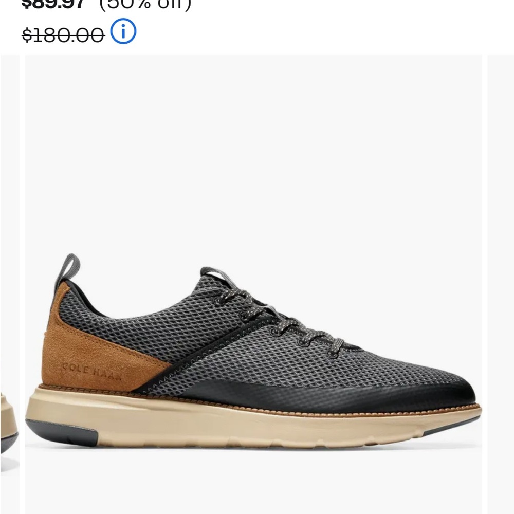 Cole Haan Men's Gray and Tan Sneakers